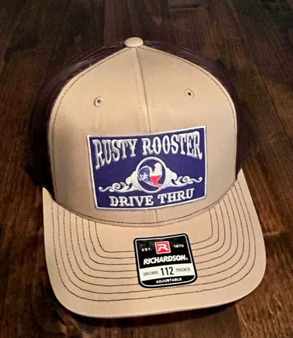 Camel and Brown Rusty Rooster Trucker Hat